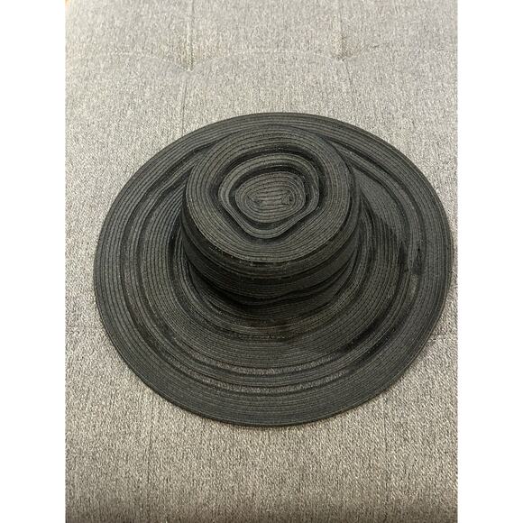 Black Straw Hat with 20.5" circumference - Picture 3 of 7